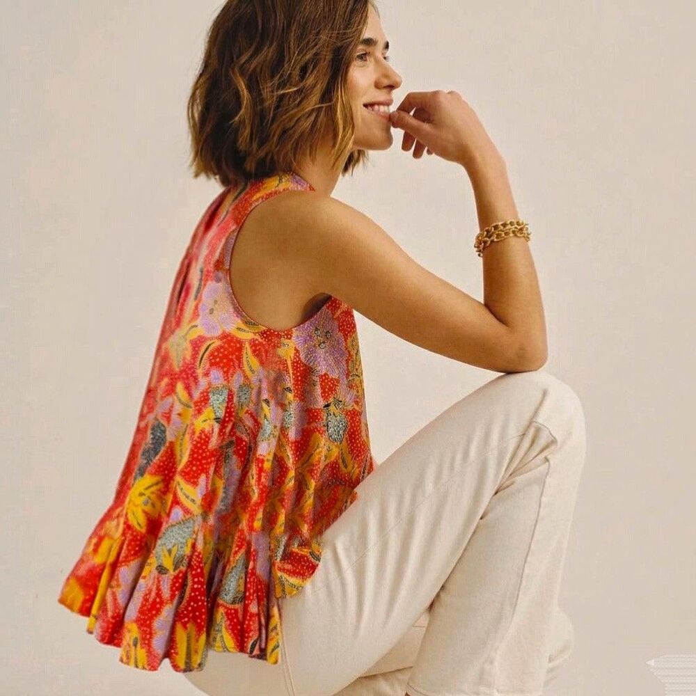 Rhode Clara Resort Top Size S /XS High-Low Cotton Sleeveless